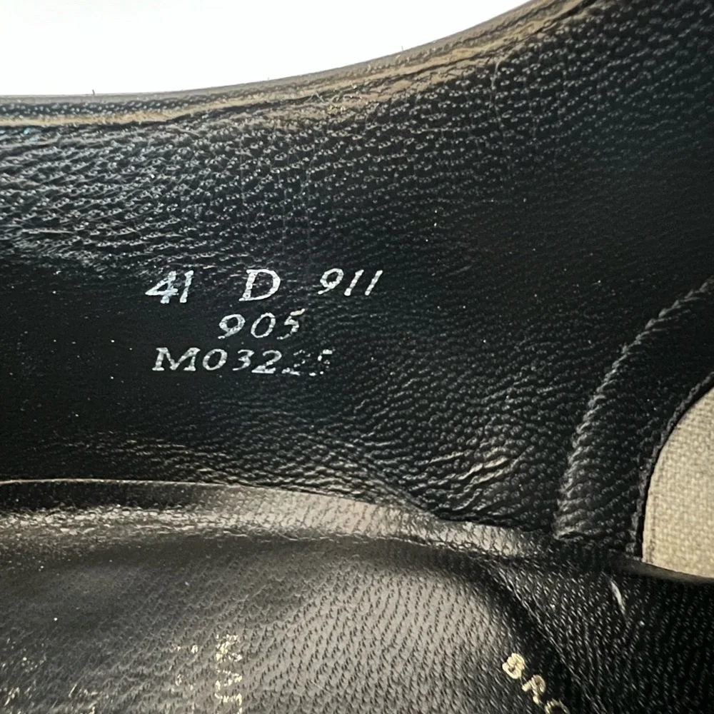 Brooks Brothers The Curzon Men’s Leather Oxford Dress Shoes Black Size 41